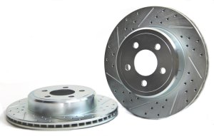 Dodge Challenger Brake Rotors (2) - Rear - Baer Brakes - Claw Performance, Slot & Drilled - `06-`23
